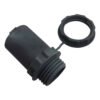 Conector luz M 25mm PVC C/tuerca NEG