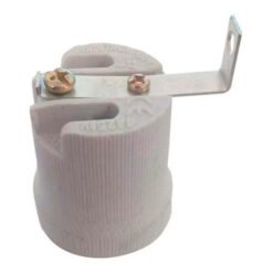 Portalamp E27 porc c-escuadra