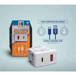 Mod cargador USB A + C 30W