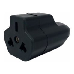 Ficha domic 2x10A+T Hemb p/plana NEG prensaca