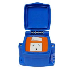 Caja capsulada Punto y Toma 250V (azul)