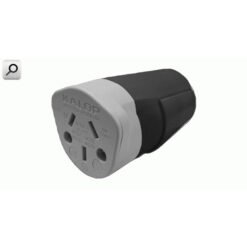 Ficha domic 2x10A+T Hembra REFORZ NEG