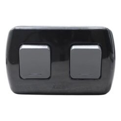 Llave ext 2 puntos 10A BLACK Tekna